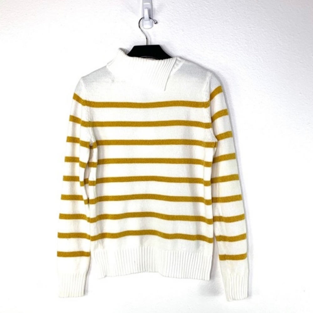 ENGLISH FACTORY Striped Sweater Split Turtleneck - Picture 2 of 5